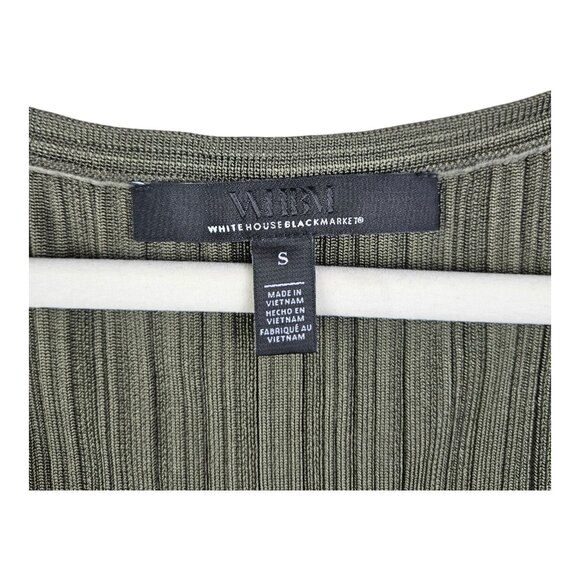 White House Black Market Ribbed Hardware Tank WHBM Olive Green Size Small - Picture 4 of 9